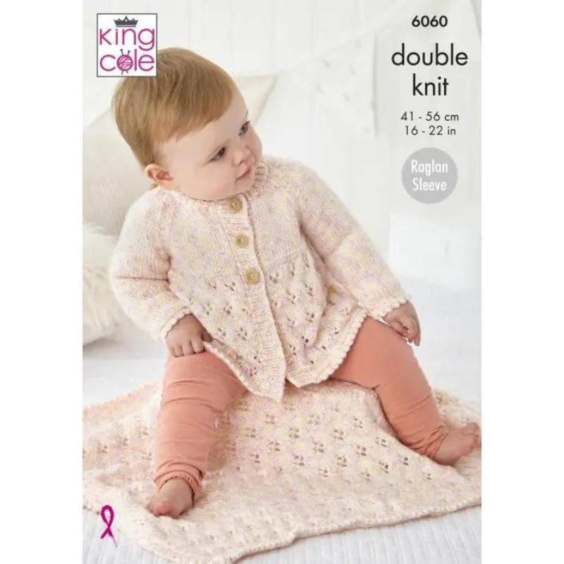 King Cole Jacket, Cardigan, & Blanket Knitted in Cloud Nine DK